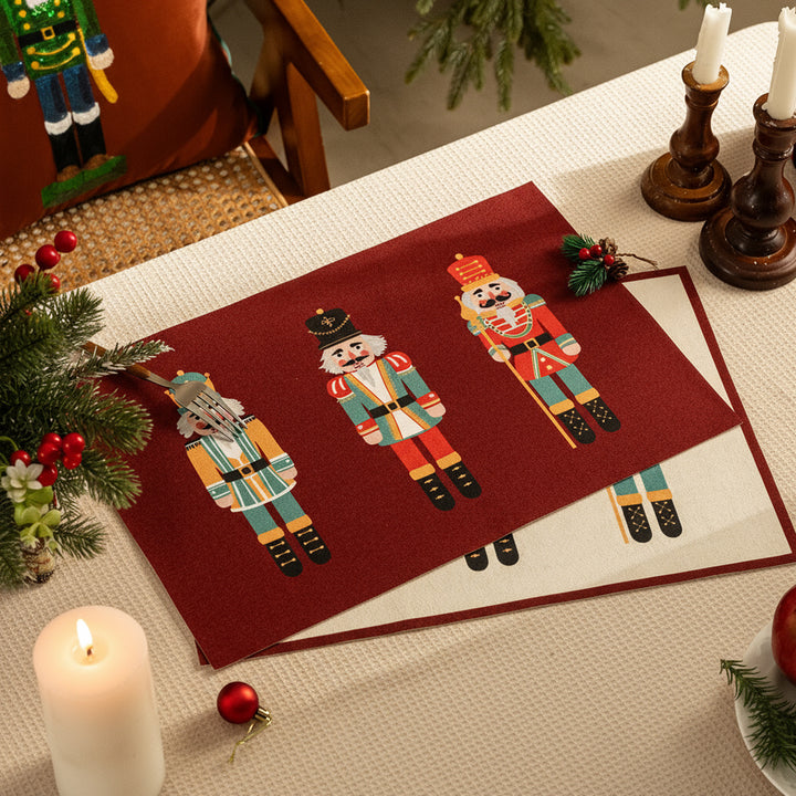 Christmas doormat with nutcracker motif