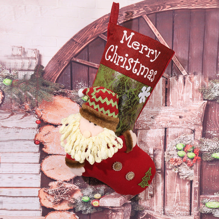 Cute Christmas stocking with snowman motif