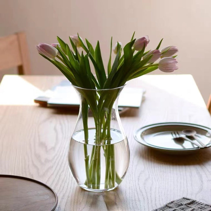 Elegant Flowing Glass Vase