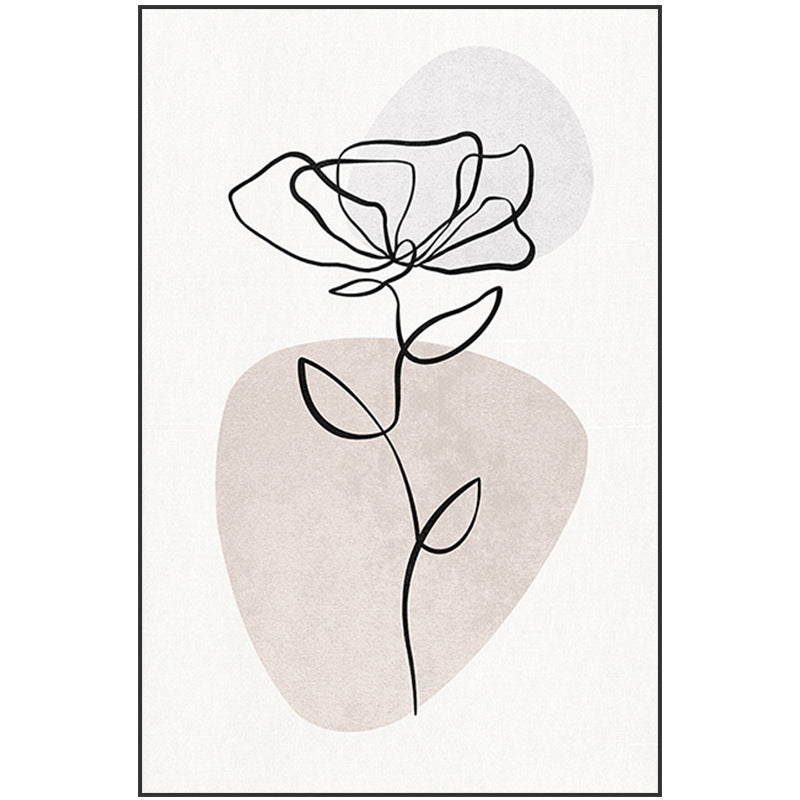Elegant Line Drawing Floral Wall Art