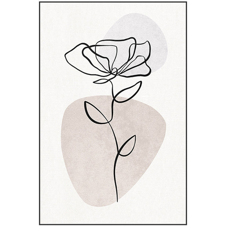 Elegant Line Drawing Floral Wall Art