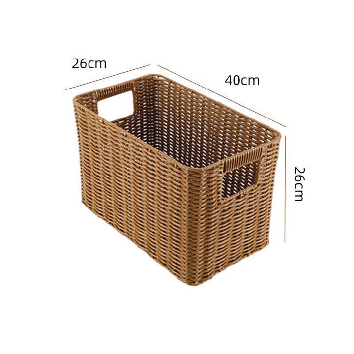 Storage basket made of natural rattan