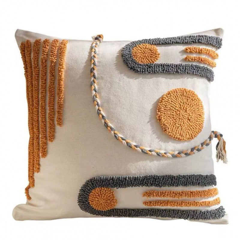 Geometric Textured Throw Pillow  1792736720