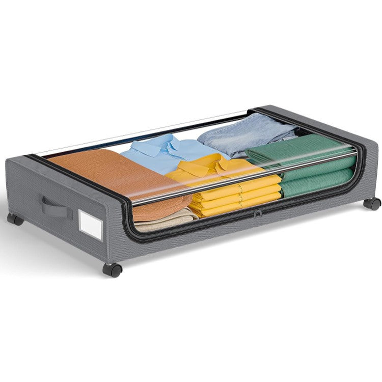 Storage box with wheels