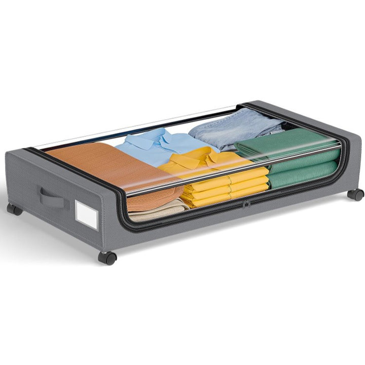 Storage box with wheels