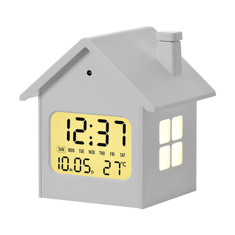 Creative LED alarm clock in house design