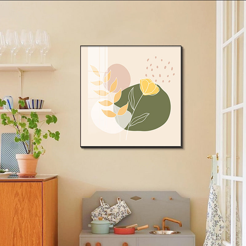 Framed Abstract Botanical Line Art Print