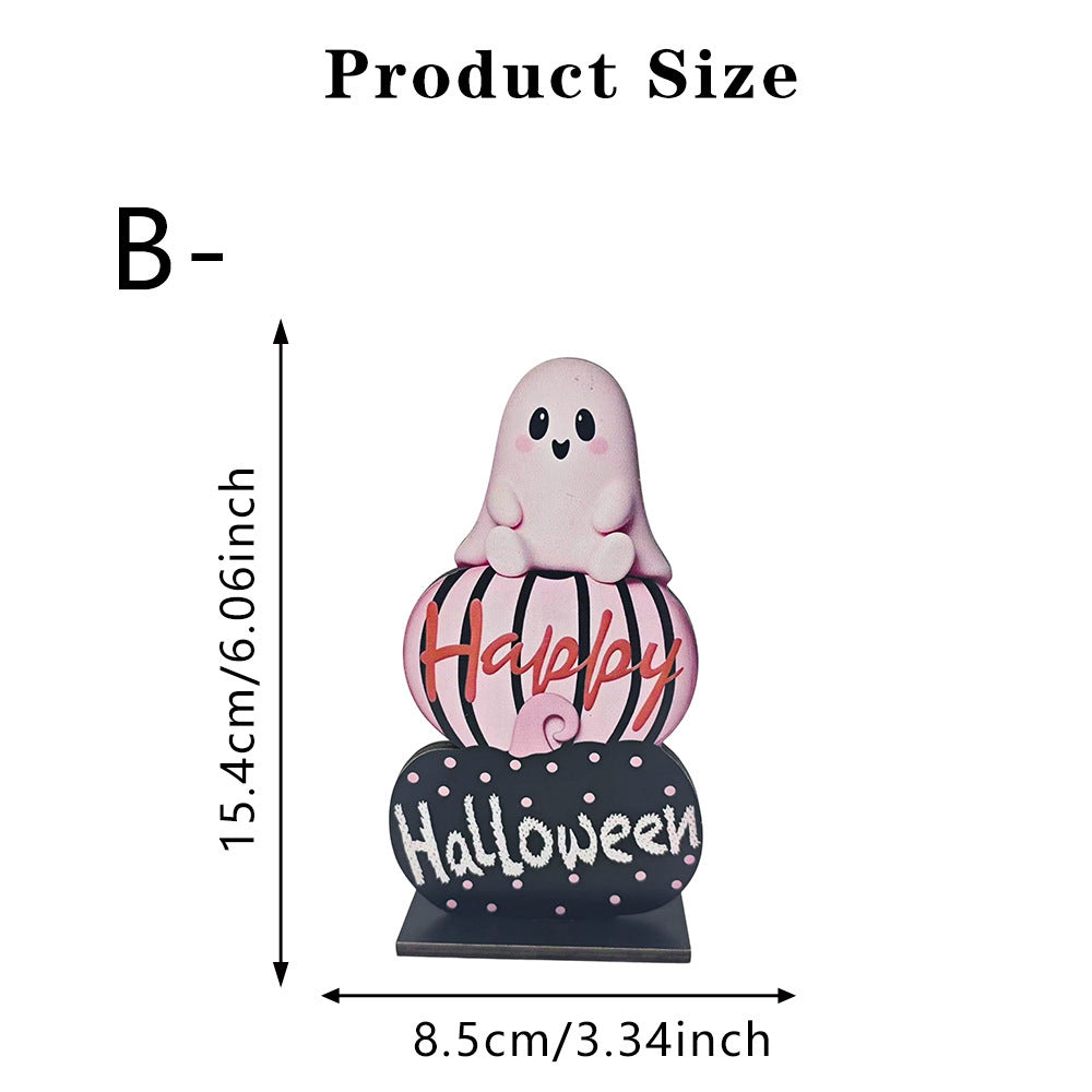 Halloween decoration figure with stacked pumpkins