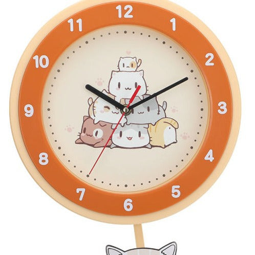 Wall clock with colorful animal design