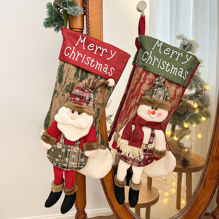 Festive Holiday-Themed Snowman Stocking