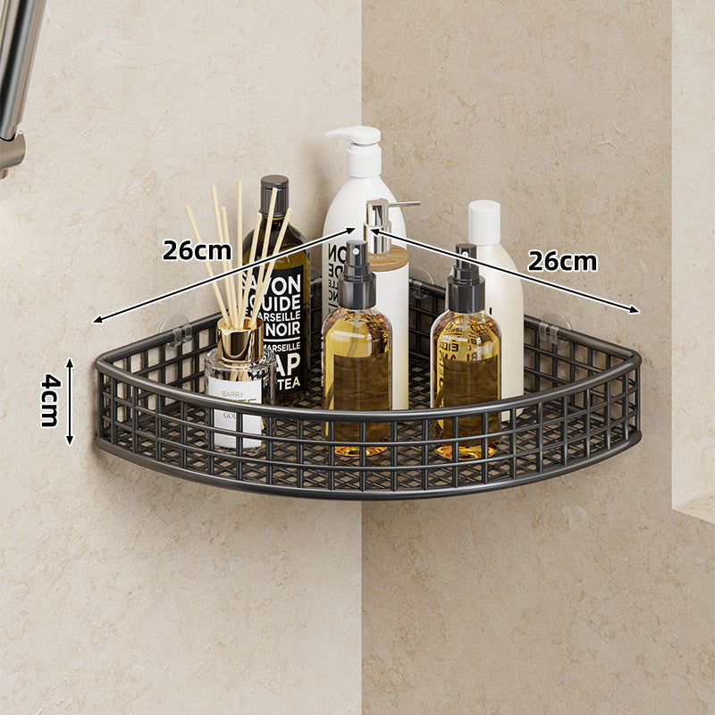 Corner Matte Black Rustproof Mesh Shower Caddy Basket
