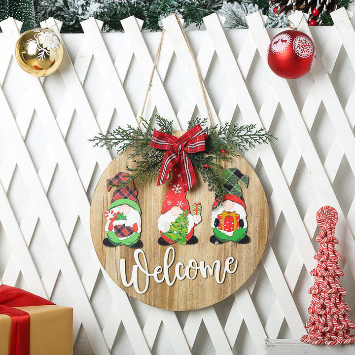 Welcome sign with festive design