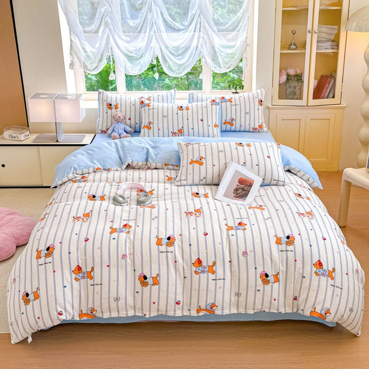 Whimsical Cartoon-Themed Duvet Cover Set