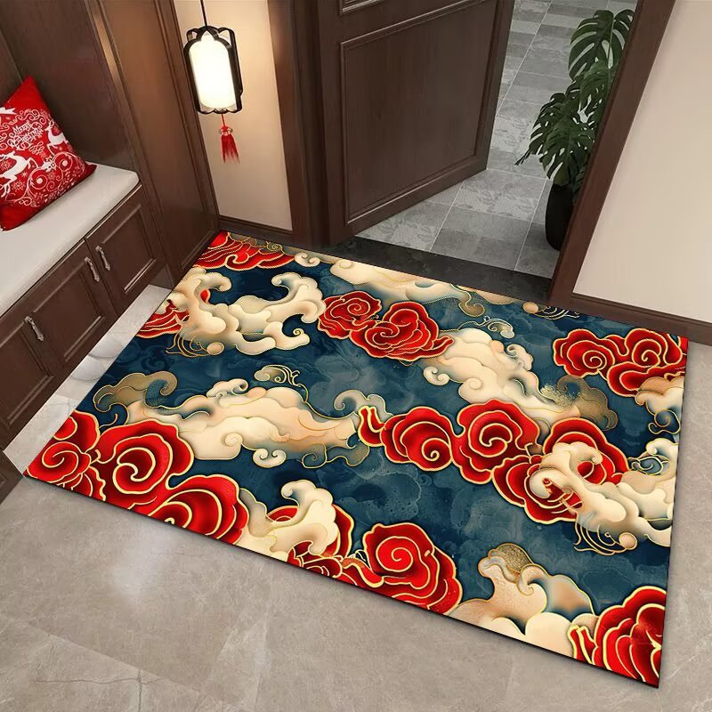 Elegant Cloud Motif Area Mat