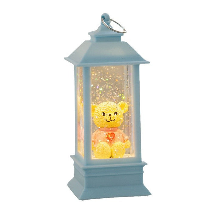 LED decorative lantern with bear motif