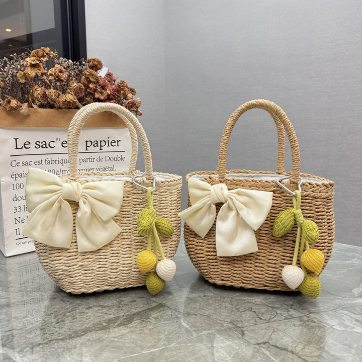Playful Rattan Handbag
