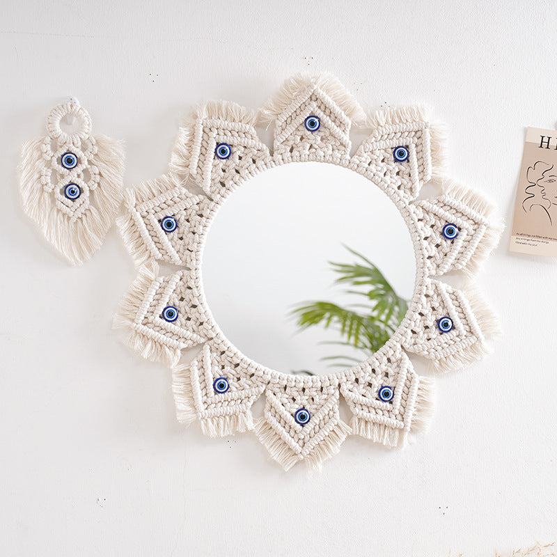 Macramé Decorative Round Mirror