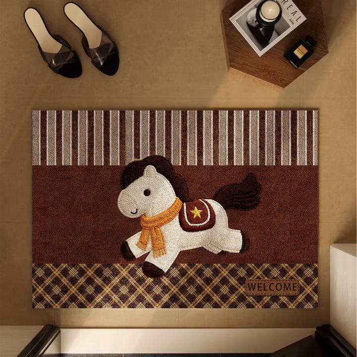 Whimsical Cat-Themed Entry Mat