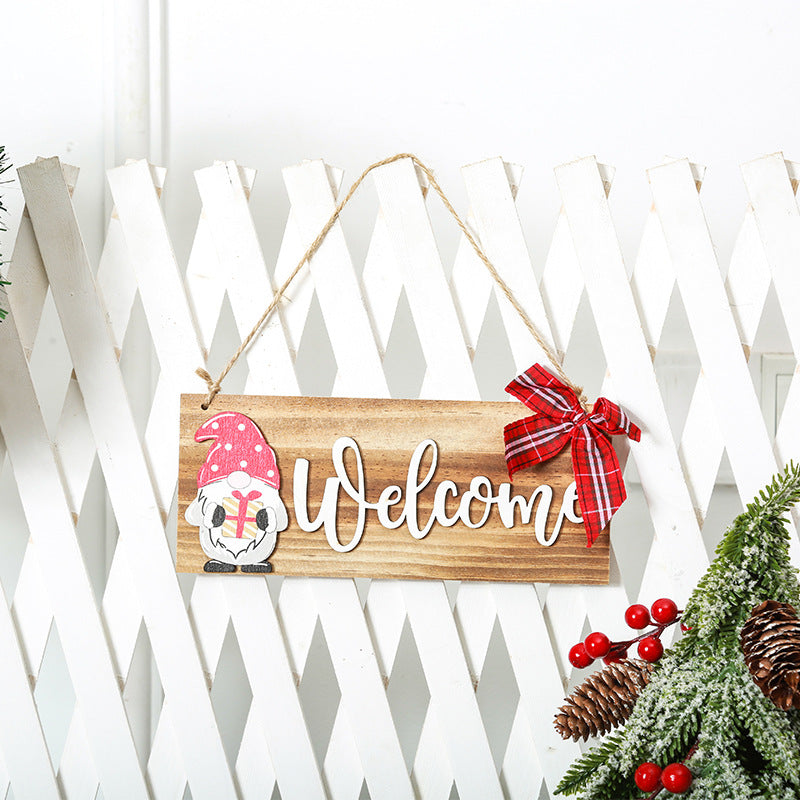 Welcome sign made of wood
