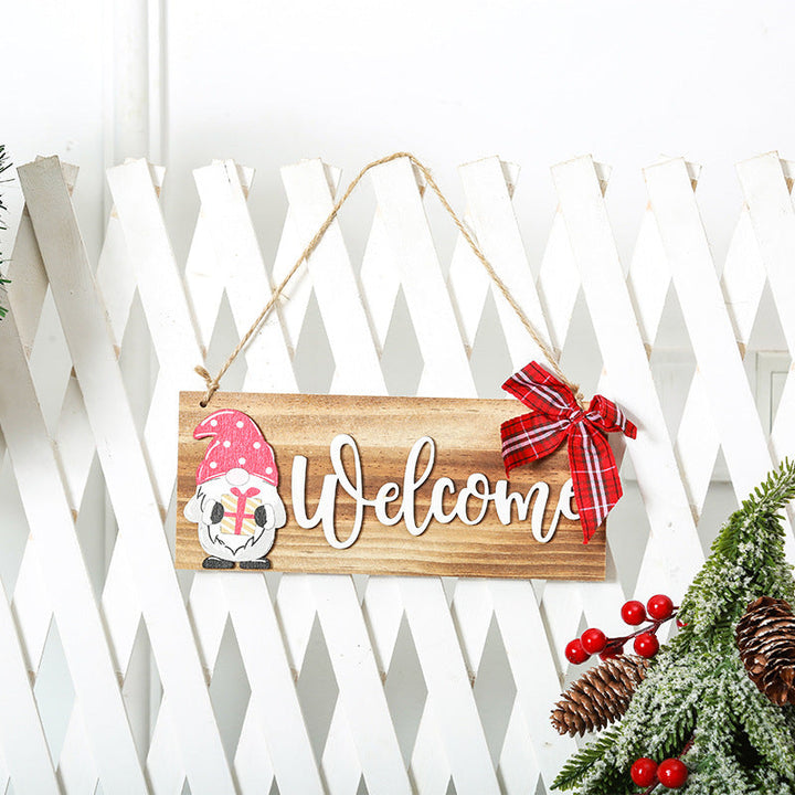 Welcome sign made of wood
