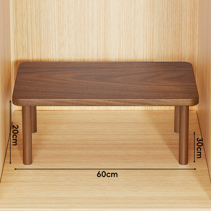 Adjustable Multi-Height Wooden Monitor Riser and Desktop Shelf