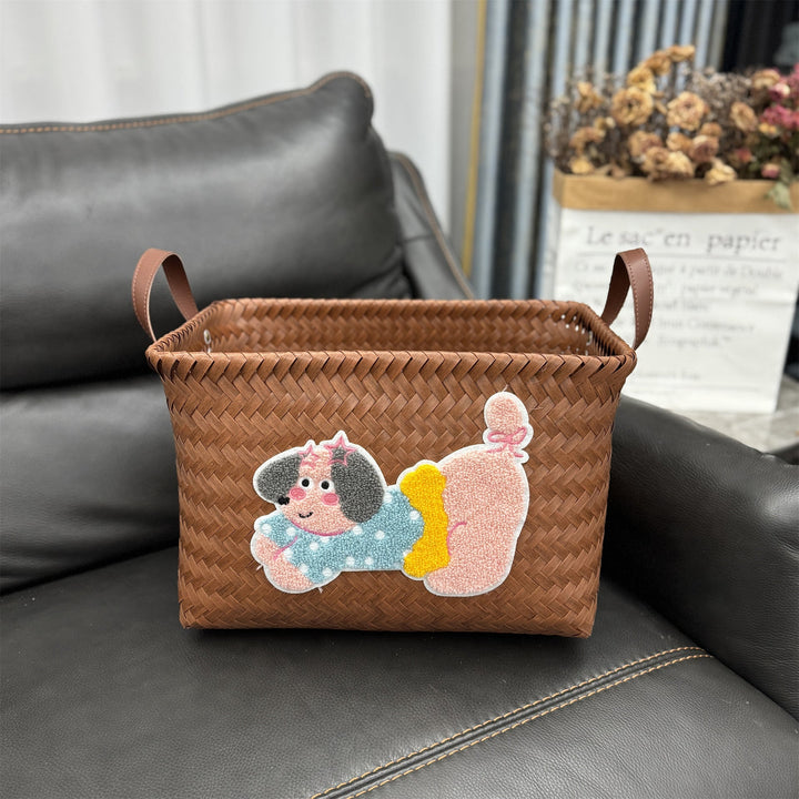 Woven storage basket