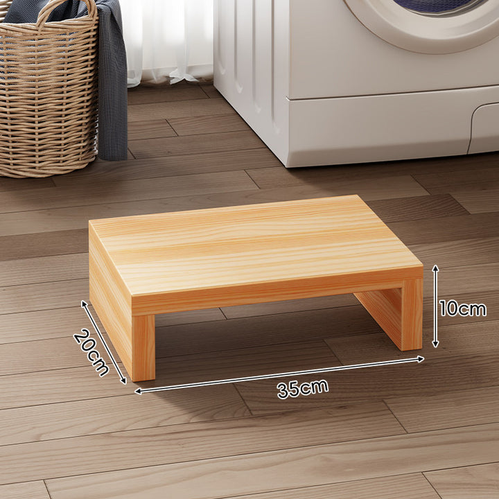 Low-Profile Solid Wood Appliance Riser Platform