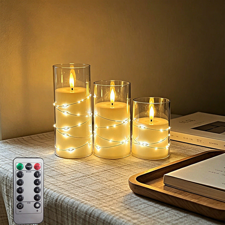 LED Scented Candle with Flame Effect