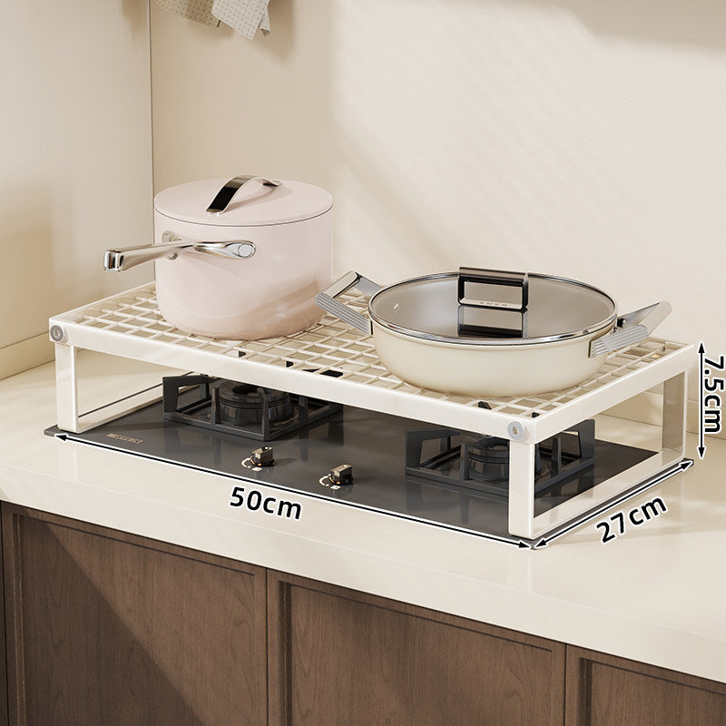Elevated Gas-Range Protective Countertop Organizer Shelf