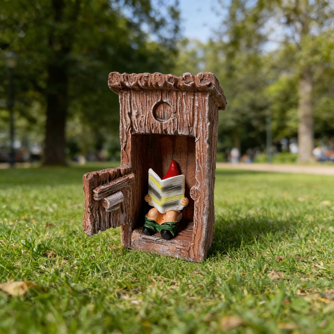 Whimsical Reading Gnome Figurine
