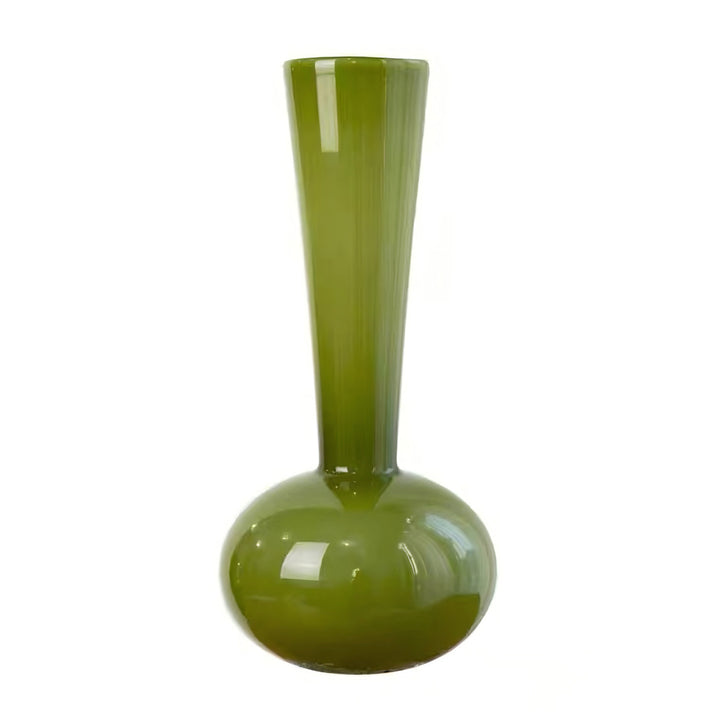 High-quality glass vase with slim design