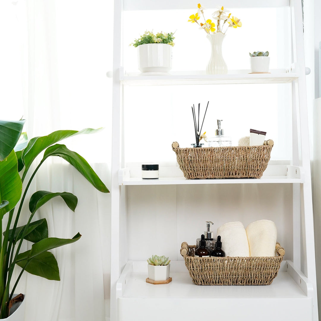 Natural Fiber Storage Basket with Handles