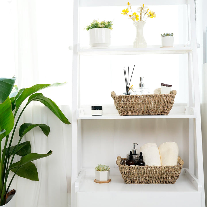 Natural Fiber Storage Basket with Handles