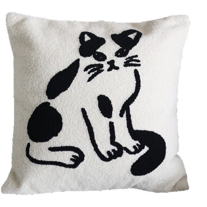 Cat-Themed Decorative Pillow