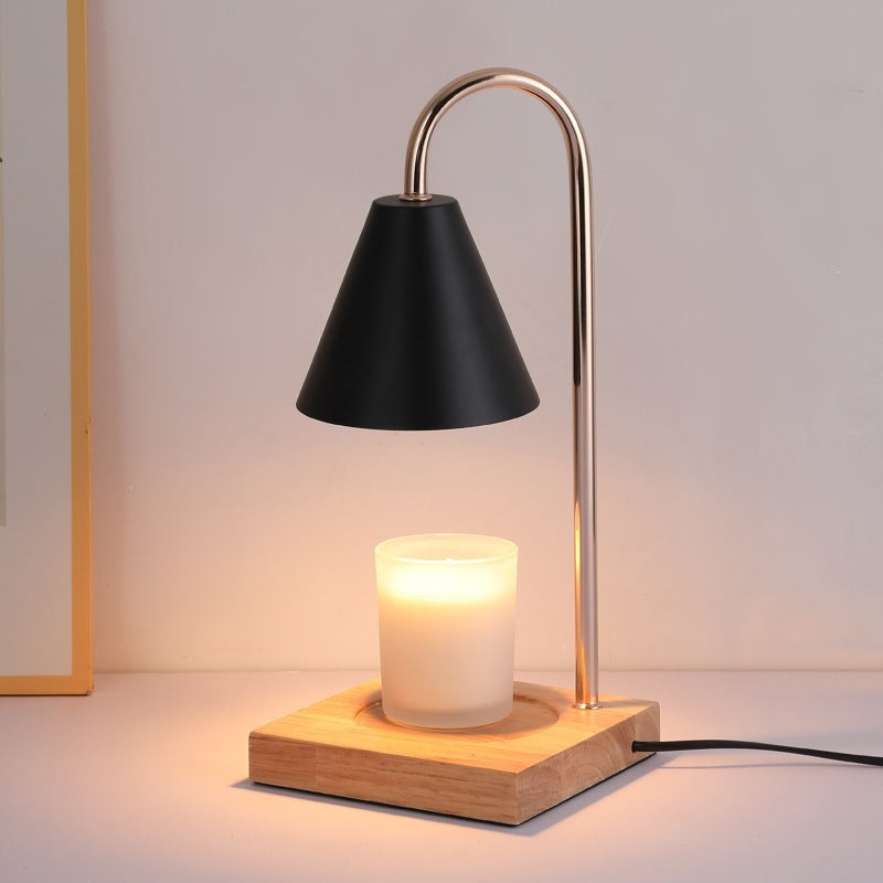 Modern table lamp with candle holder