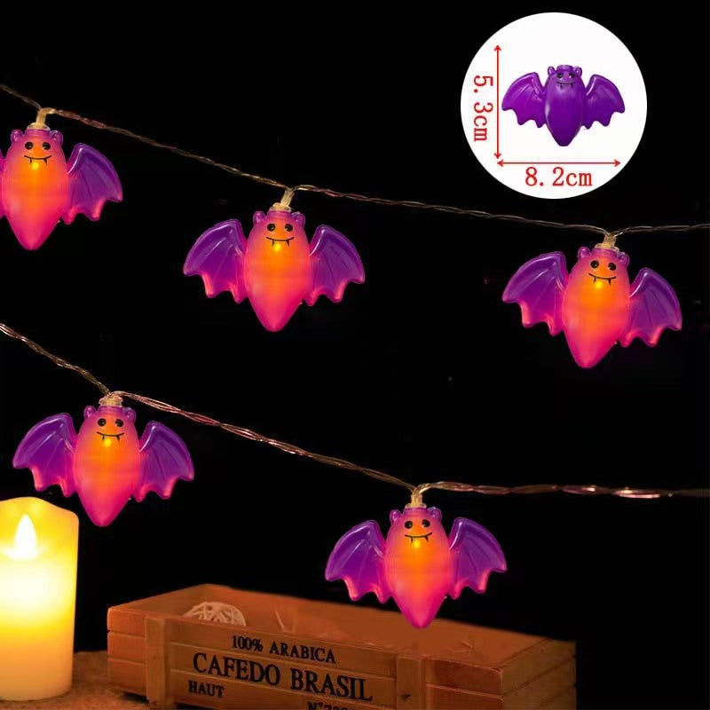 Decorative Halloween LED Pumpkin Ghost Bat String Lights