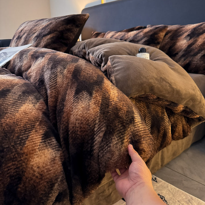 Luxurious Faux Fur Duvet Cover Set