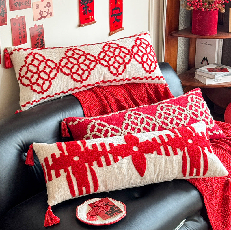 Artistic Textured Throw Pillow