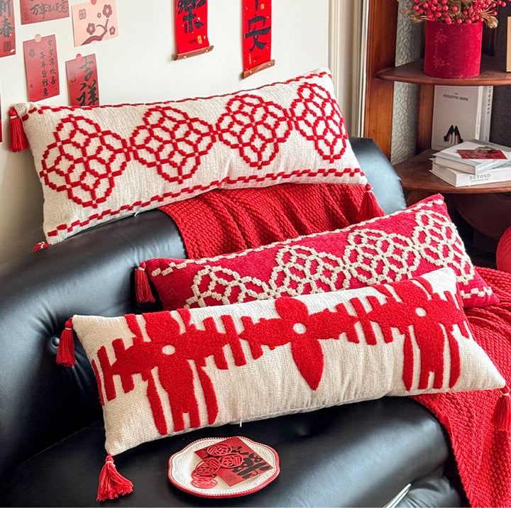 Artistic Textured Throw Pillow