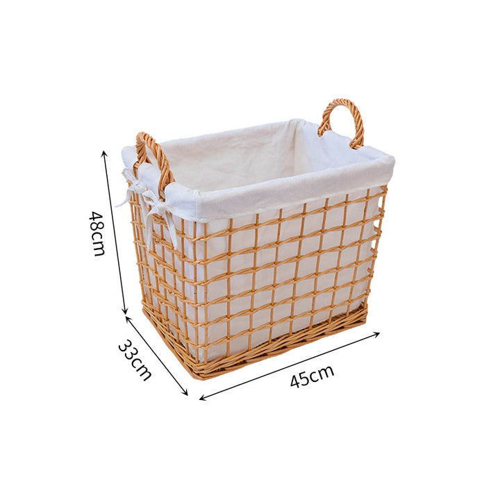 Classic storage basket with removable fabric insert