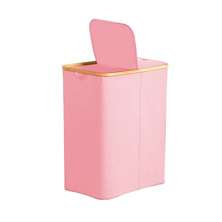 High-quality laundry basket with lid and handle