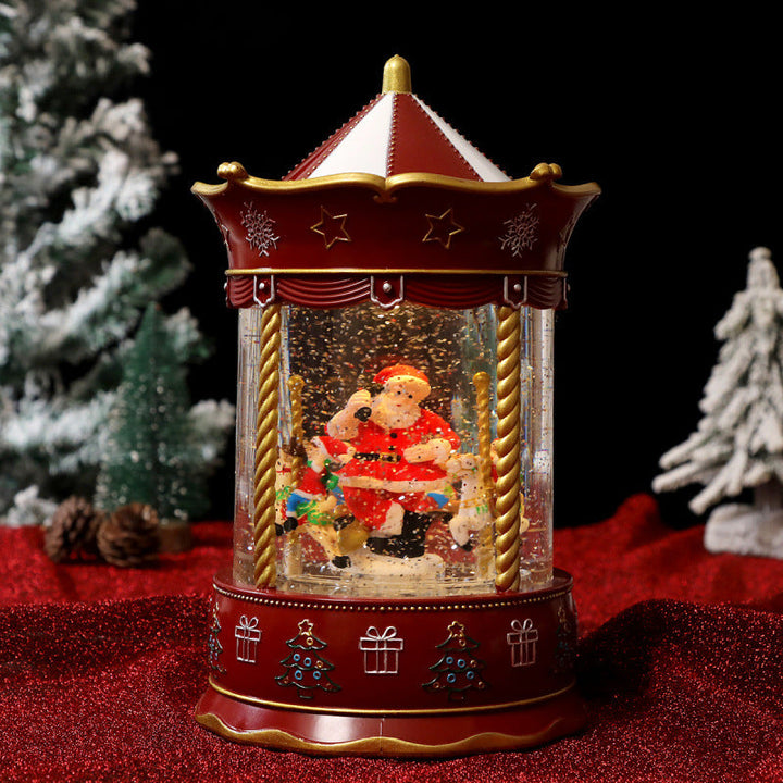 Nostalgic Christmas lantern with moving scenes