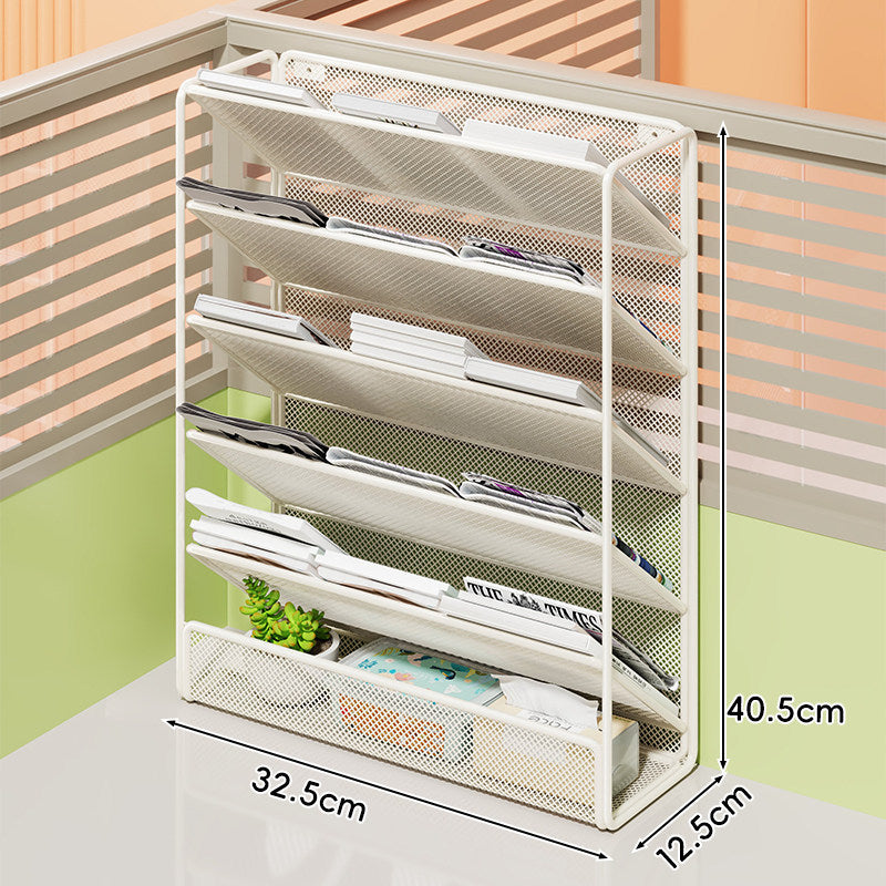 Mesh Wall-Mounted Document and Magazine Organizer