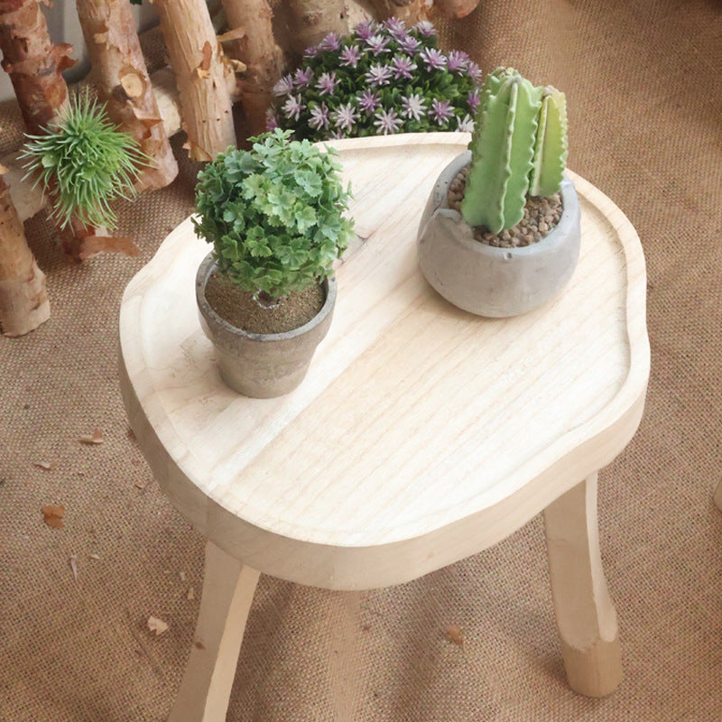 Modern wooden footstool