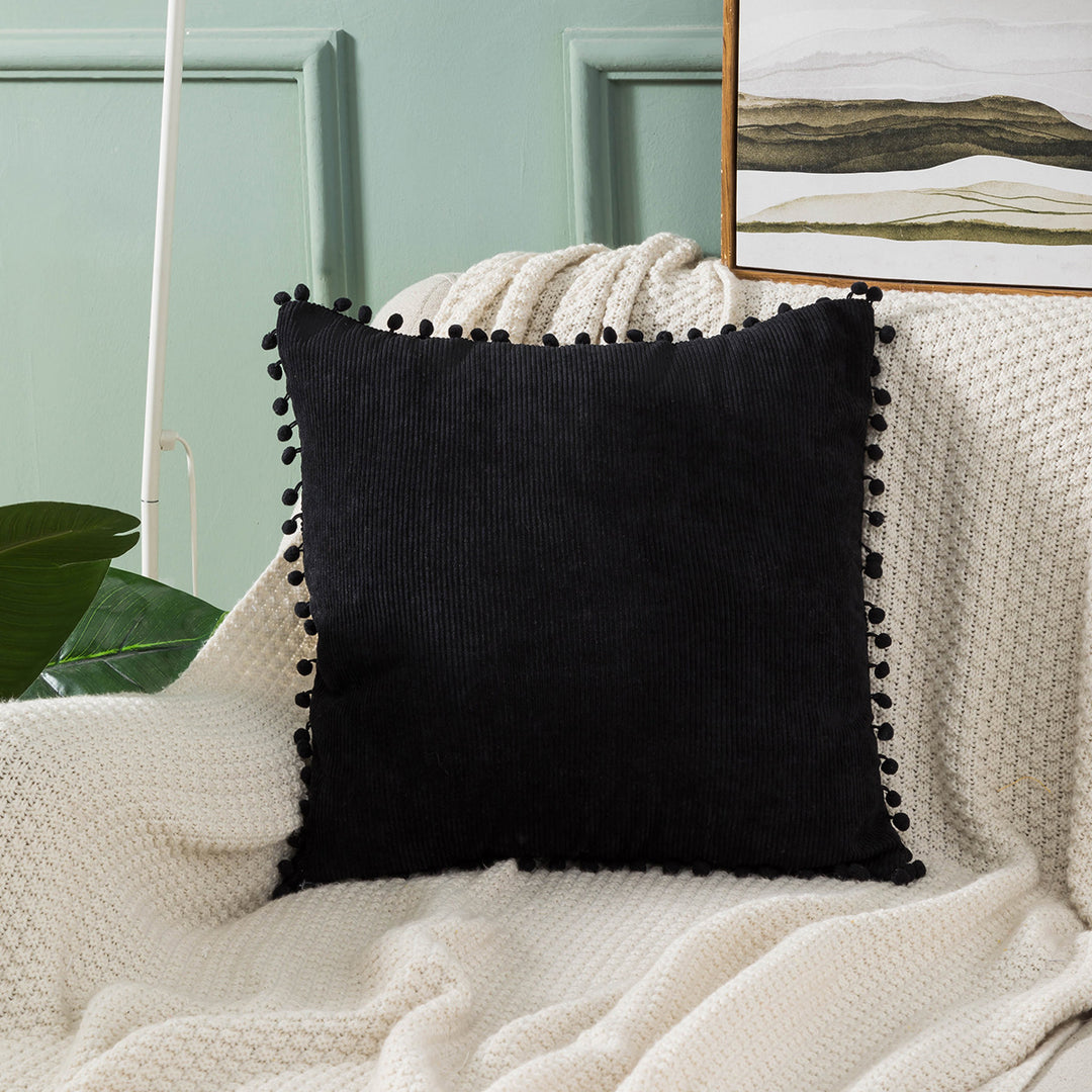 Textured Corduroy Decorative Throw Pillow