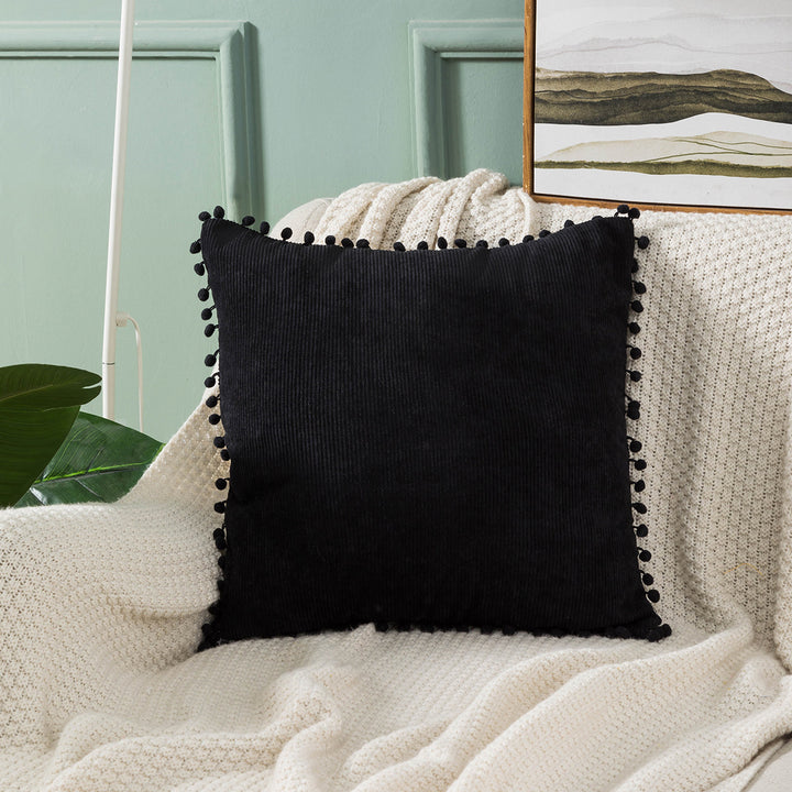 Textured Corduroy Decorative Throw Pillow