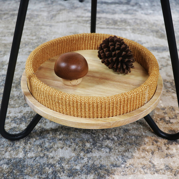 Modern side table with practical storage compartment