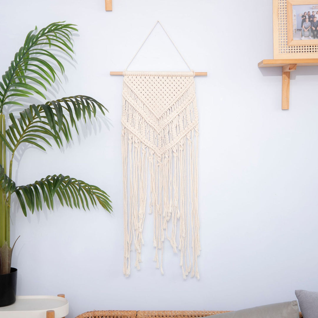 Macrame Wall Hanging with Elegant Fringe Look