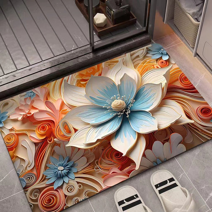 3D Textured Floral Mat