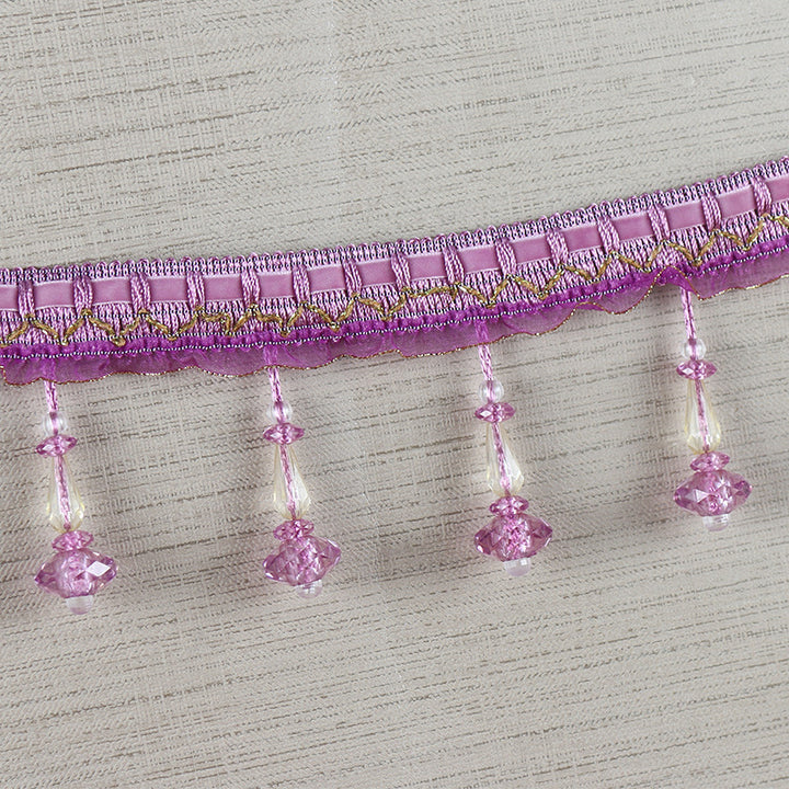 Decorative lace trim with pearls